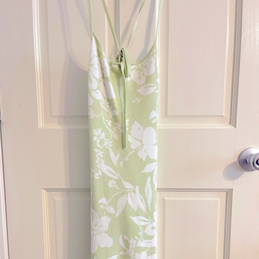 Jacquard open back mini dress